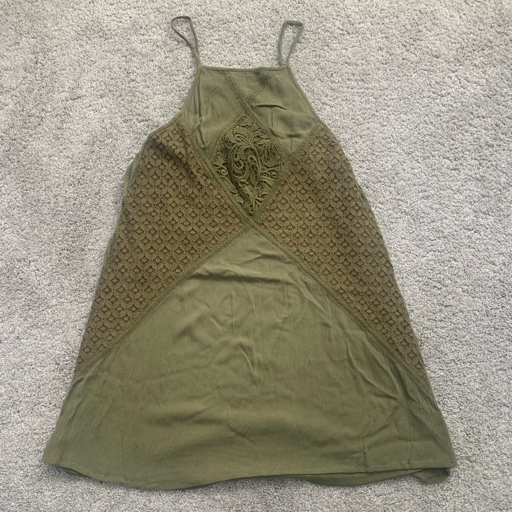 Green Crochet Dress